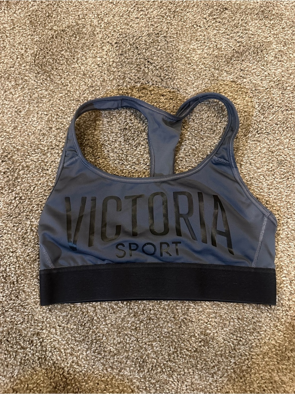 Victoria's Secret Sport Charcoal Racerback Sports Bra